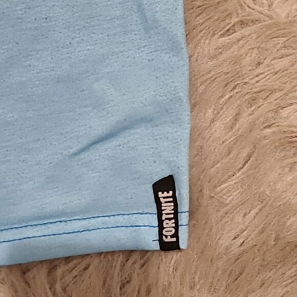 Fortnite boys blue battle bus pajama tshirt size 16 - Picture 2 of 5
